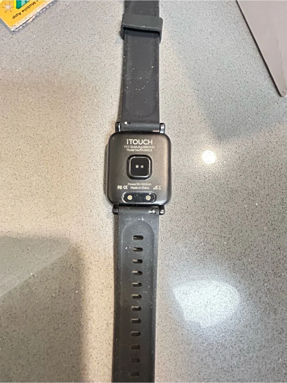 Black Smartwatch with Silicone Band - Unbranded
